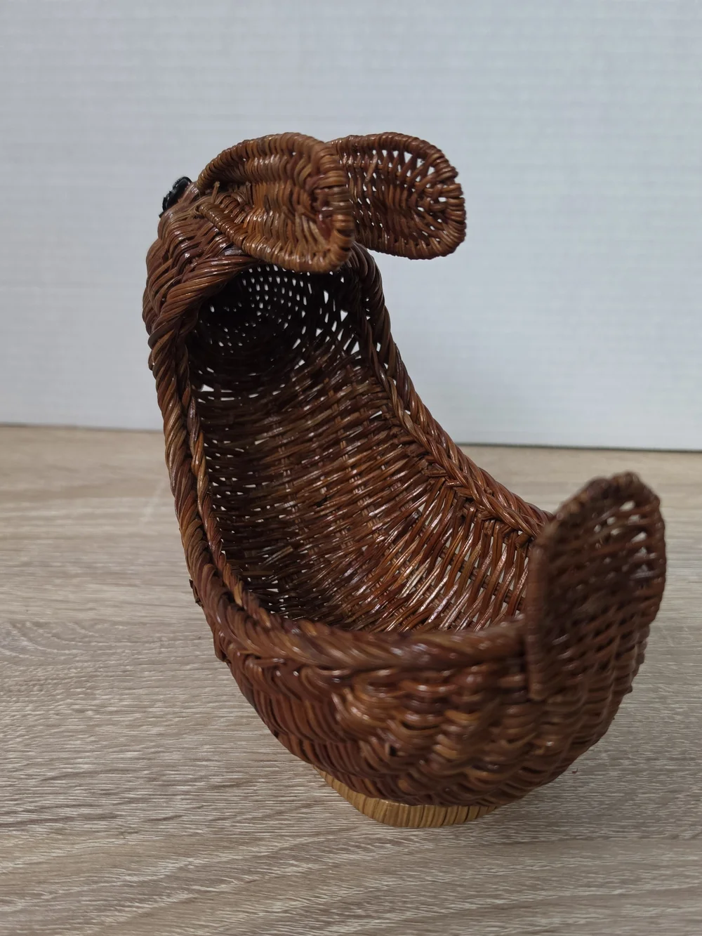 Vintage AVON Wicker Hare Woven Rattan Decor Basket Bunny Rabbit Easter Spring